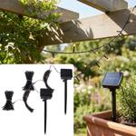 Set of 2 solar fairy lights with 100 warm white LEDs each for outdoor use: 12...