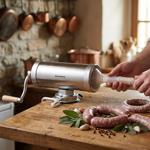 Manual sausage maker 2.5 kg stainless steel with 3 filling tubes Ø15, 19, 22 ...