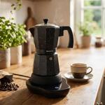 Elektrische Espresso-Kaffeemaschine & Espressokocher im Mokka Stil schwarz: 5...