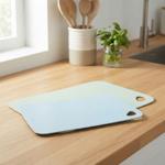 Practical 2-piece chopping board set, green & blue: robust kitchen boards wit...