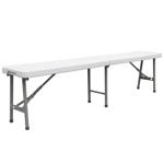 Foldable suitcase bench 182 cm, weather-resistant, stable folding bench, port...