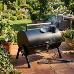 Grill a fusto compatto nero 28,5 x 41 x 18 cm – grill a carbone compatto in m...