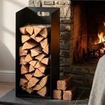 Elegantes Kaminholz- und Brikettregal 30x30x75 cm – Stabiles Kaminholzregal, ...