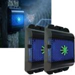 Set of 2 effective ultrasonic wild animal repellers: marten deterrent & roden...