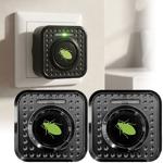 Set of 2 effective ultrasonic mite repellers: plug-in protection against bed ...
