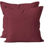 Set di 2 federe per cuscino 40x40 bordeaux – federe in cotone di alta qualità...