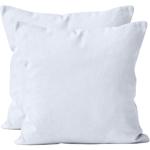 Kissenbezug 2er-Set 80x80 Weiss - Hochwertige Baumwolle Kissenhüllen für Deko...