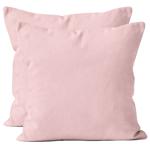 Kissenbezug 2er-Set 40x40 Rosa - Hochwertige Mikrofaser Kissenhüllen für Deko...