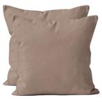 Kissenbezug 2er-Set 80x80 Nougat - Hochwertige Mikrofaser Kissenhüllen für De...