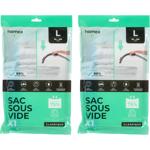 Set of 2 vacuum storage bags 70 x 120 cm: Reusable – Antibacterial bag for du...