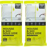 Set of 2 vacuum bags with storage cover 130x44x75 / 105x45x15 cm: compression...