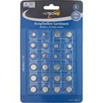 Knopfzellen-Sortiment Alkaline 24 Stück, 1,5 V Knopfbatterien Set mit AG1, AG...