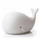 Veilleuse baleine en silicone, veilleuse LED pour enfants rechargeable avec b...