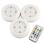 3er-Set LED Unterbauleuchten mit Fernbedienung RGB: Bunte Schrankbeleuchtung ...