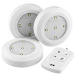 3er-Set LED Unterbauleuchten mit Fernbedienung: Schrankbeleuchtung mit Touchf...