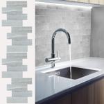 Self-adhesive tile stickers, stone grey – 4 pieces, 25x25 cm SPC wall tiles, ...