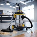 Pro wet and dry vacuum cleaner, 1200 W, 25 L stainless steel tank, HEPA filte...