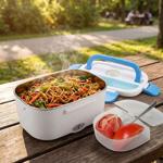 Electric lunch box 1.5 L with 2 compartments & stainless-steel insert, 3‑in‑1...