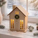 Beautiful LED decor house with timer 24x15.5x9.5 cm: Illuminated miniature ho...