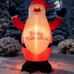 Inflatable Santa Claus with LED 200 cm, built-in fan, Merry Christmas letteri...
