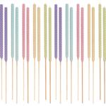 Garden wax torches, set of 20, colourful, 70 cm wax torches with wooden stake...