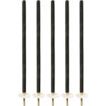 Wachsfackeln XXL 110 cm 5er-Set mit Holzgriff und Tropfschutz, Partyfackeln c...