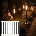 Torches en cire XXL 110 cm lot de 10 avec poignée en bois et protège-gouttes,...