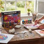 Set de marbrure pour enfants avec 6 couleurs, set de peinture sur eau avec ba...