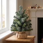 Artificial Christmas tree 40 cm, mini tree in jute‑look sack, small undecorat...