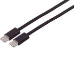USB-C Ladekabel 240W 0,5 m schwarz, USB-C auf USB-C Kabel mit Textilmantel, S...