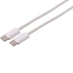 USB-C Kabel 3 m lang 240W, USB-C auf USB-C Ladekabel weiss mit Textilmantel, ...