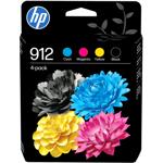 HP 912 Druckerpatronen Multipack 6ZC74AE, 4 Original Tintenpatronen Schwarz, ...