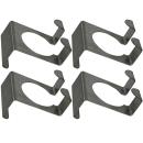 4er-Set Doppel Türhaken aus Edelstahl zum Einhängen, Türgarderobe
