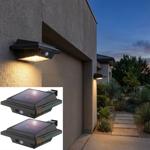 2-pack solar wall light with PIR motion sensor, 158 lm, IP65, automatic light...