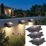 Solar outdoor lights set of 3 (black): Motion detector, 158 lumen, IP65 - wat...