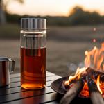 Glass water bottle with infuser