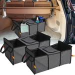 2er-Set Auto Kofferraumtasche mit isoliertem Kühlfach, 3 Fächer (grau-schwarz...