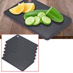 set di 6 taglieri effetto marmo, plastica, 23 x 16 x 1 cm