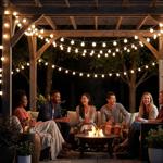 2er-Set Stromsparende LED-Lichterkette: 80 warmweisse Kugeln, 16m Länge, IP44...