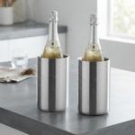 2er-Set Edelstahl Weinkühler Ø 12cm – Elegantes & zeitloses Design, doppelwan...
