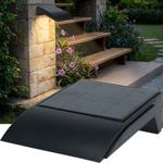 Solar LED wall light for outdoor areas – PIR motion sensor, 50 lumens, black ...