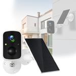 Telecamera di sorveglianza WiFi solare autosufficiente: Full HD, visione nott...