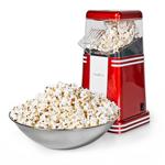 Nostalgie Popcorn Maker, rot-weiss, Heissluft – 15x29x17cm, Retro Design, für...