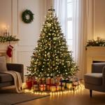 SmartLife Christmas Tree Wrap-Around Light Chain, 200 LEDs, dimmable, 10 garl...