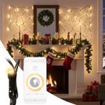 WLAN LED light net, 400 LEDs, dimmable, 7 light patterns, IP65, 3 x 3 m