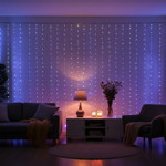Colored Wi-Fi Smart Curtain String Lights, 180 LEDs, RGB, 7 lighting patterns...