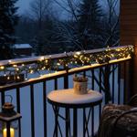 Warm white LED string lights – 1512 LEDs, 11 m length, 7 light patterns & tim...