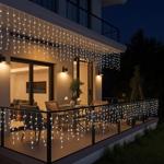 Eisregen Lichterkette - 180 LEDs - IP44 Spritzwasserschutz, 5,90 m Länge - 7 ...