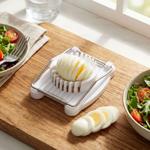 Egg slicer with 8 stainless-steel wires – perfect egg slices for salads, sand...