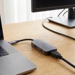 USB multiport adapter with HDMI port, USB-C